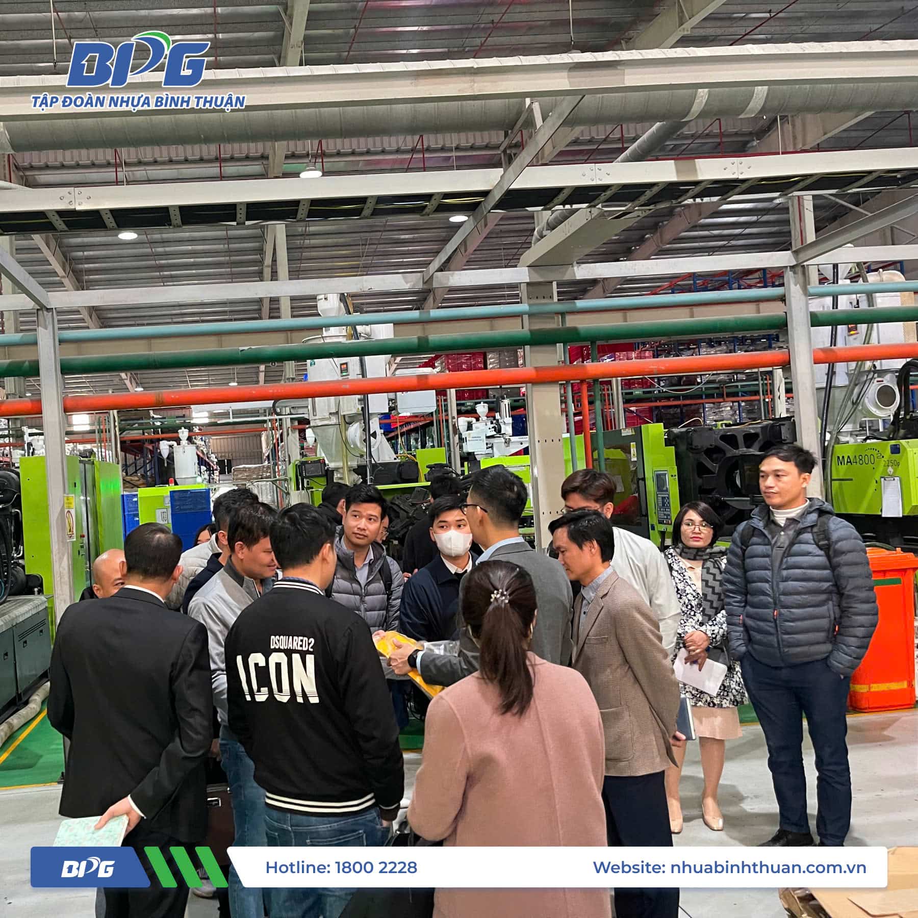 Đoàn LITA Network F2F tham quan khu vực sản xuất Nhà máy BQP thuộc Tập đoàn Nhựa Bình Thuận